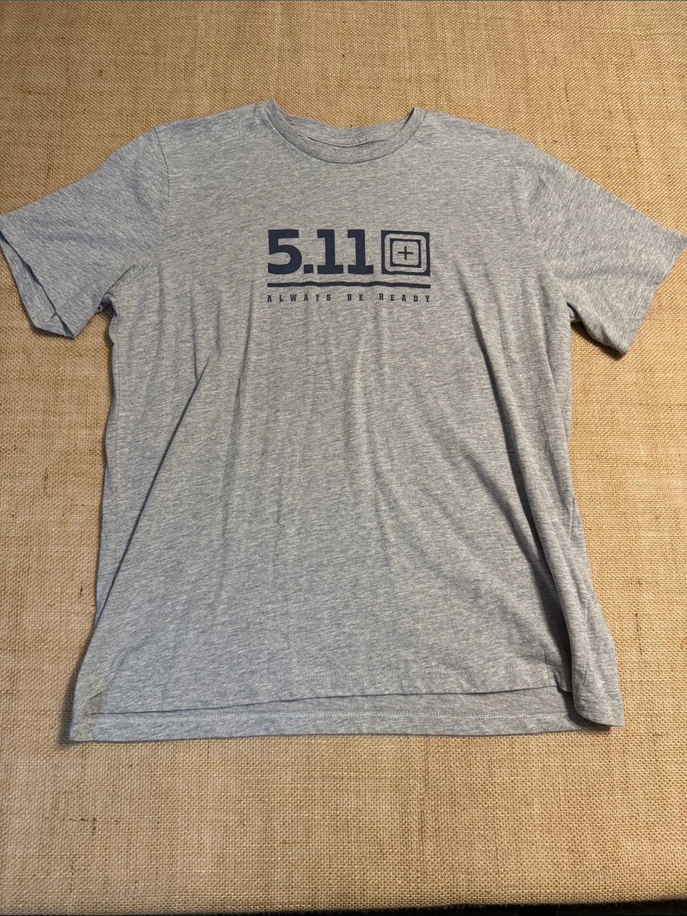 5.11 Tactical Heather Gray Tee with Navy Logo